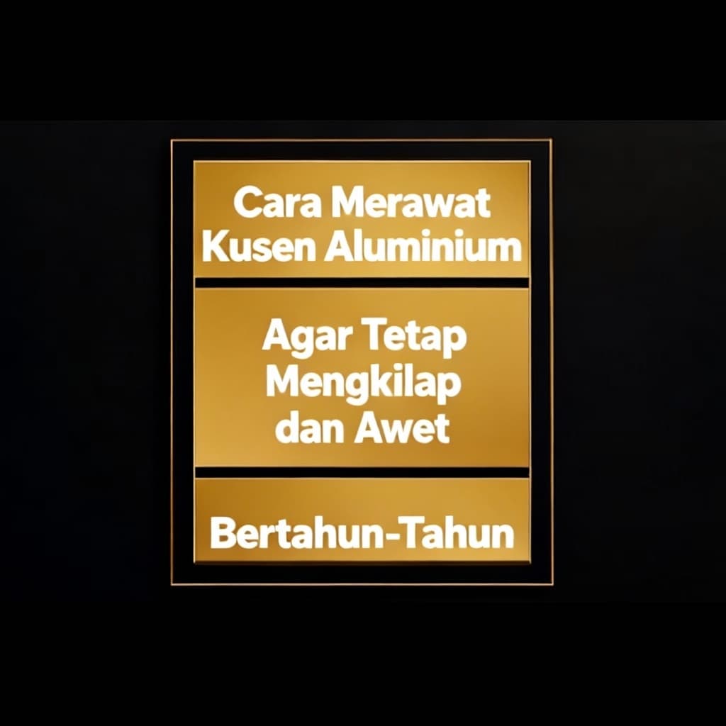Cara Merawat Kusen Aluminium Agar Tetap Mengkilap dan Awet Bertahun-Tahun